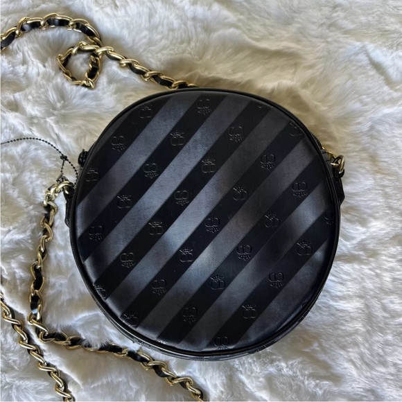 Christian Dior Crossbody Bag Shoulder Bag Black Gold Strap - Picture 4 of 12